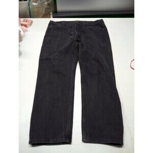 Wrangler Relaxed Fit Straight Leg Jeans Men's 44x30 Black Denim 100% Cotton